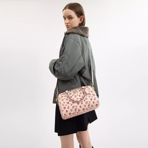 🌸 Coach Rowan Satchel Bag With Rose Print - Picture 5 of 7